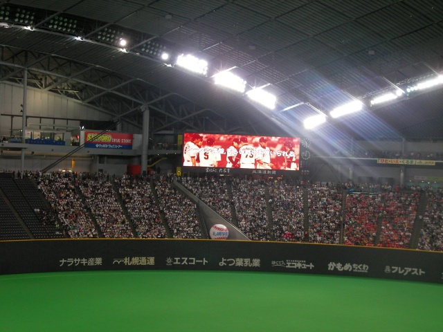 試合開始直前の球場内の風景